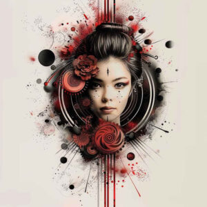 face – tattoo design ideas free ai generated – high-contrast – for-shin – Gallery: faces-inkby-ai