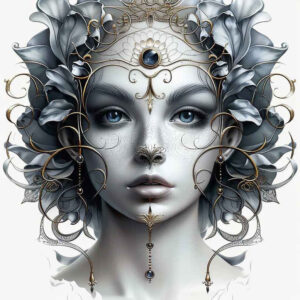 face – tattoo design ideas free ai generated – mirrored-effect – for-collarbone – Gallery: faces-inkby-ai