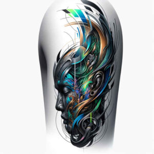 face – tattoo design ideas free ai generated – photo-ink – for-nape – Gallery: faces-inkby-ai