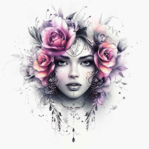 face – tattoo design ideas free ai generated – ultra-sharp – for-arm – Gallery: faces-inkby-ai
