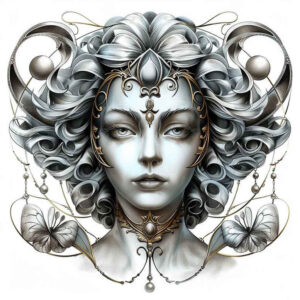 face-with-3d-effect – tattoo design ideas free ai generated – contrast-ink – for-full-back – Gallery: faces-inkby-ai