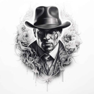 face-with-3d-effect – tattoo design ideas free ai generated – illustrative-style – for-fingers – Gallery: faces-inkby-ai