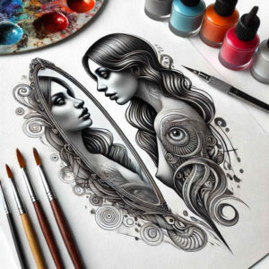 face-with-3d-effect – tattoo design ideas free ai generated – micro-realism – for-biceps – Gallery: faces-inkby-ai