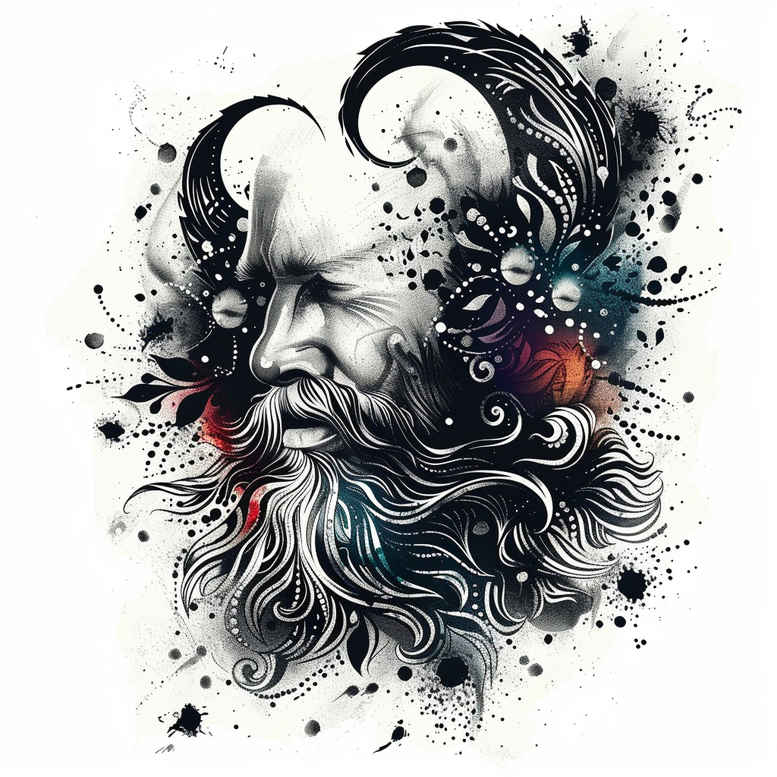 face-with-3d-effect – tattoo design ideas free ai generated – natural-color-palette – for-arm – Gallery: faces-inkby-ai
