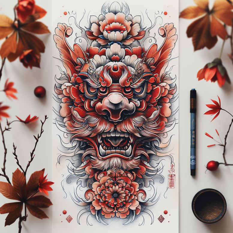 face-with-3d-effect – tattoo design ideas free ai generated – precise-gradient – for-palm – Gallery: faces-inkby-ai