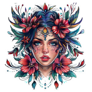 face-with-3d-effect – tattoo design ideas free ai generated – soft-highlights – for-palm – Gallery: faces-inkby-ai