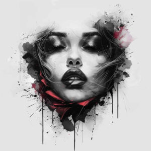 face-with-color – tattoo design ideas free ai generated – crisp-detail – for-biceps – Gallery: faces-inkby-ai