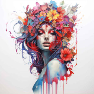 face-with-color – tattoo design ideas free ai generated – fine-lines – for-hand – Gallery: faces-inkby-ai