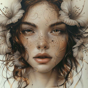 face-with-crown – tattoo design ideas free ai generated – moist-effect – for-shoulder-blade – Gallery: faces-inkby-ai