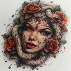 face-with-effects – tattoo design ideas free ai generated – highlight-detail – for-side – Gallery: faces-inkby-ai