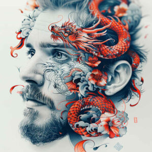 face-with-eyes – tattoo design ideas free ai generated – high-fidelity – for-sternum – Gallery: faces-inkby-ai