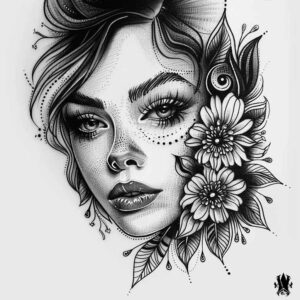 face-with-light – tattoo design ideas free ai generated – precise-anatomy – for-scapula – Gallery: faces-inkby-ai