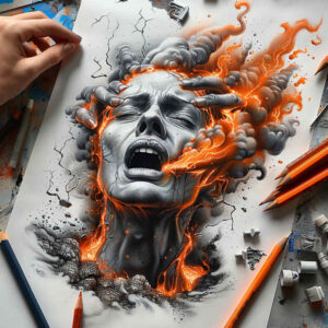 face-with-light – tattoo design ideas free ai generated – realism-tattoo – for-upper-thigh – Gallery: faces-inkby-ai