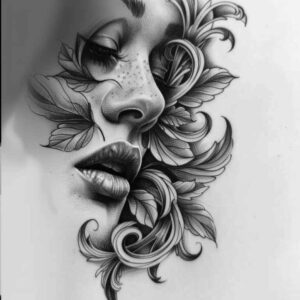 face-with-lines – tattoo design ideas free ai generated – light-reflections – for-hand – Gallery: faces-inkby-ai