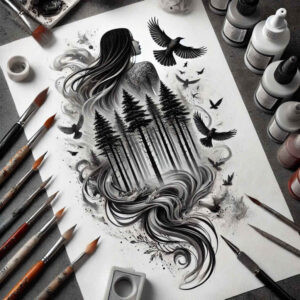 face-with-lines – tattoo design ideas free ai generated – naturalistic – for-fingers – Gallery: faces-inkby-ai