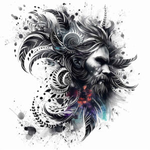 face-with-lips – tattoo design ideas free ai generated – photorealistic-drawing – for-forearm – Gallery: faces-inkby-ai
