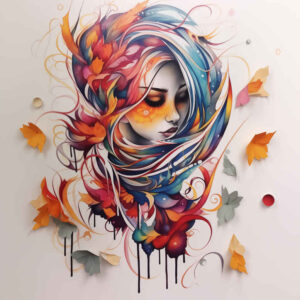 face-with-mimicry – tattoo design ideas free ai generated – lifelike-eyes – for-side – Gallery: faces-inkby-ai