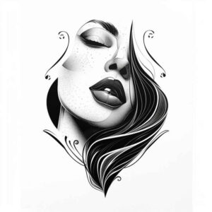face-with-nose – tattoo design ideas free ai generated – glass-effect – for-shoulder – Gallery: faces-inkby-ai