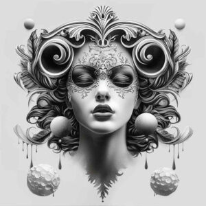 face-with-nose – tattoo design ideas free ai generated – optical-depth – for-stomach – Gallery: faces-inkby-ai