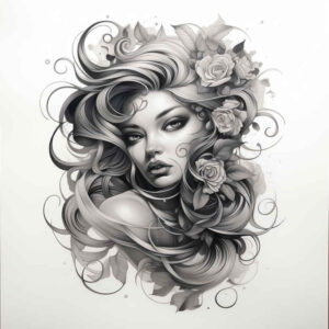 face-with-nose – tattoo design ideas free ai generated – smooth-complexion – for-back – Gallery: faces-inkby-ai