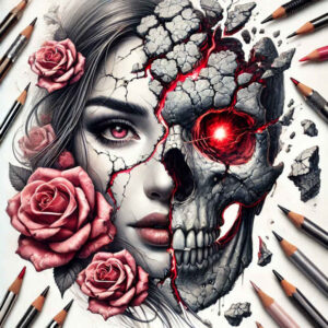 face-with-ornament – tattoo design ideas free ai generated – ai-generated-realism – for-abdomen – Gallery: faces-inkby-ai