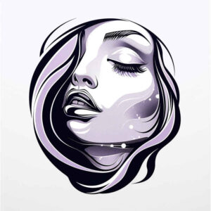 face-with-shading – tattoo design ideas free ai generated – highlighted-contrast – for-palm – Gallery: faces-inkby-ai