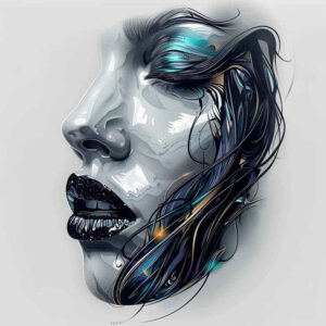 face-with-shadow – tattoo design ideas free ai generated – depth-realism – for-outer-arm – Gallery: faces-inkby-ai