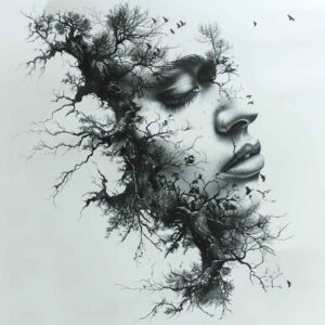 face-with-shadow – tattoo design ideas free ai generated – digital-realism – for-back-shoulder – Gallery: faces-inkby-ai