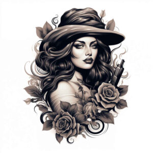 face-with-shadow – tattoo design ideas free ai generated – refined-highlights – for-back – Gallery: faces-inkby-ai