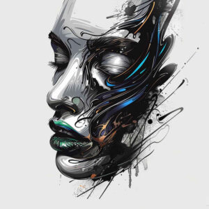 face-with-shadow – tattoo design ideas free ai generated – sharp-focus – for-full-back – Gallery: faces-inkby-ai
