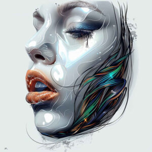 face-with-shadows – tattoo design ideas free ai generated – clean-background – for-shoulder-blade – Gallery: faces-inkby-ai
