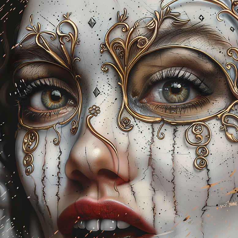 face-with-shadows – tattoo design ideas free ai generated – real-shadows – for-shin – Gallery: faces-inkby-ai