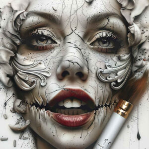 faces – tattoo design ideas free ai generated – natural-contours – for-collarbone – Gallery: faces-inkby-ai