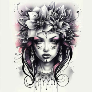 facial-expression – tattoo design ideas free ai generated – detail-accuracy – for-temple – Gallery: faces-inkby-ai