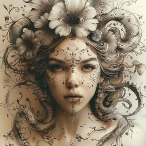 facial-expression – tattoo design ideas free ai generated – optical-illusion – for-upper-back – Gallery: faces-inkby-ai