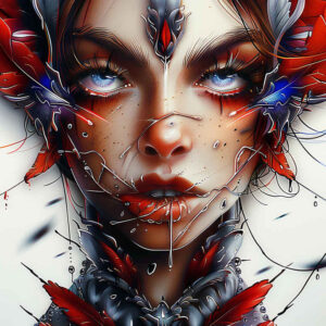 facial-expression – tattoo design ideas free ai generated – smooth-gradients – for-upper-arm – Gallery: faces-inkby-ai