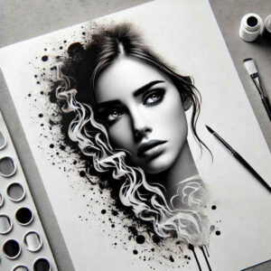 facial-expression – tattoo design ideas free ai generated – soft-contrast – for-full-back – Gallery: faces-inkby-ai