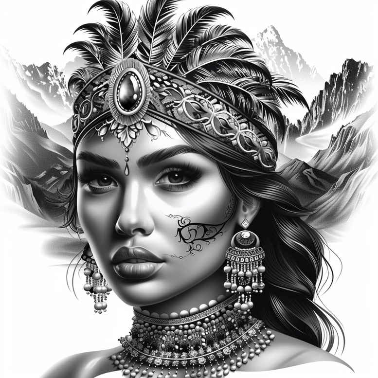 facial-expression – tattoo design ideas free ai generated – true-to-life – for-ankle – Gallery: faces-inkby-ai