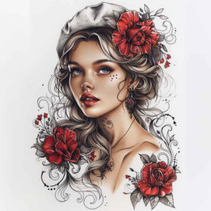 for-women – tattoo design ideas free ai generated – natural-luminosity – for-outer-arm – Gallery: faces-inkby-ai