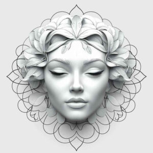 for-women – tattoo design ideas free ai generated – subtle-saturation – for-back-of-neck – Gallery: faces-inkby-ai