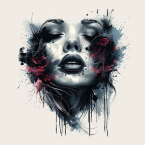 frontal-face – tattoo design ideas free ai generated – deep-shadows – for-side-torso – Gallery: faces-inkby-ai