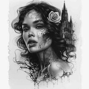 frontal-face – tattoo design ideas free ai generated – surface-complexity – for-fingers – Gallery: faces-inkby-ai