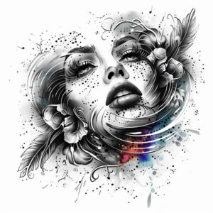 geometric-face – tattoo design ideas free ai generated – micro-realism – for-wrist – Gallery: faces-inkby-ai