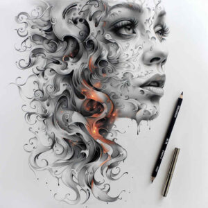 geometric-face – tattoo design ideas free ai generated – sharp-focus – for-ribs – Gallery: faces-inkby-ai
