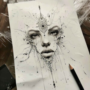 male-face – tattoo design ideas free ai generated – life-like – for-behind-ear – Gallery: faces-inkby-ai