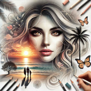 minimalist-face – tattoo design ideas free ai generated – realism-tattoo – for-elbow – Gallery: faces-inkby-ai
