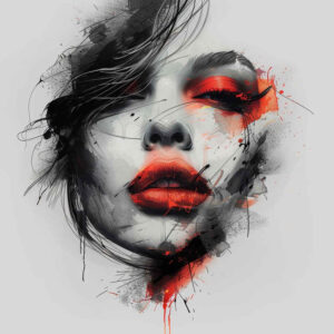 mystical-face – tattoo design ideas free ai generated – focal-blur – for-shoulder-blade – Gallery: faces-inkby-ai
