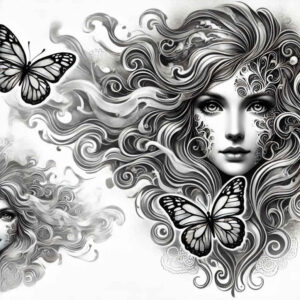 mystical-face – tattoo design ideas free ai generated – realistic-proportions – for-wrist-side – Gallery: faces-inkby-ai