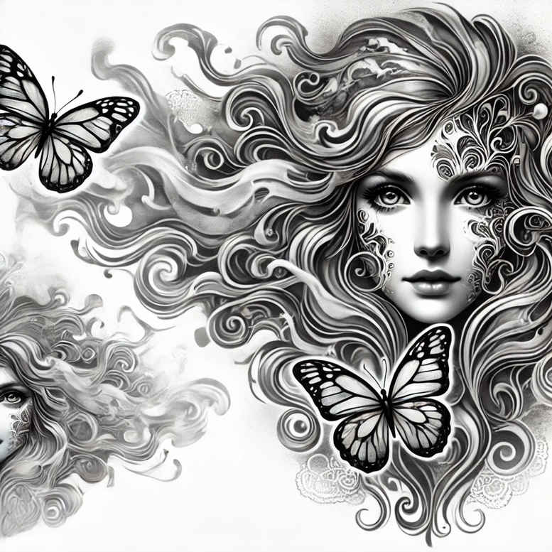 mystical-face – tattoo design ideas free ai generated – realistic-proportions – for-wrist-side – Gallery: faces-inkby-ai