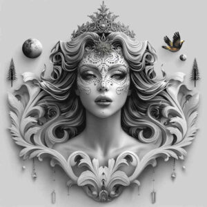portrait – tattoo design ideas free ai generated – balanced-light – for-biceps – Gallery: faces-inkby-ai